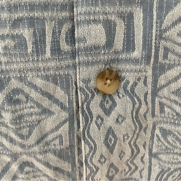 Ono & Company By Liberty House Silk Blend Hawaiian Button Up Shirt Aztec XXL - Picture 6 of 7